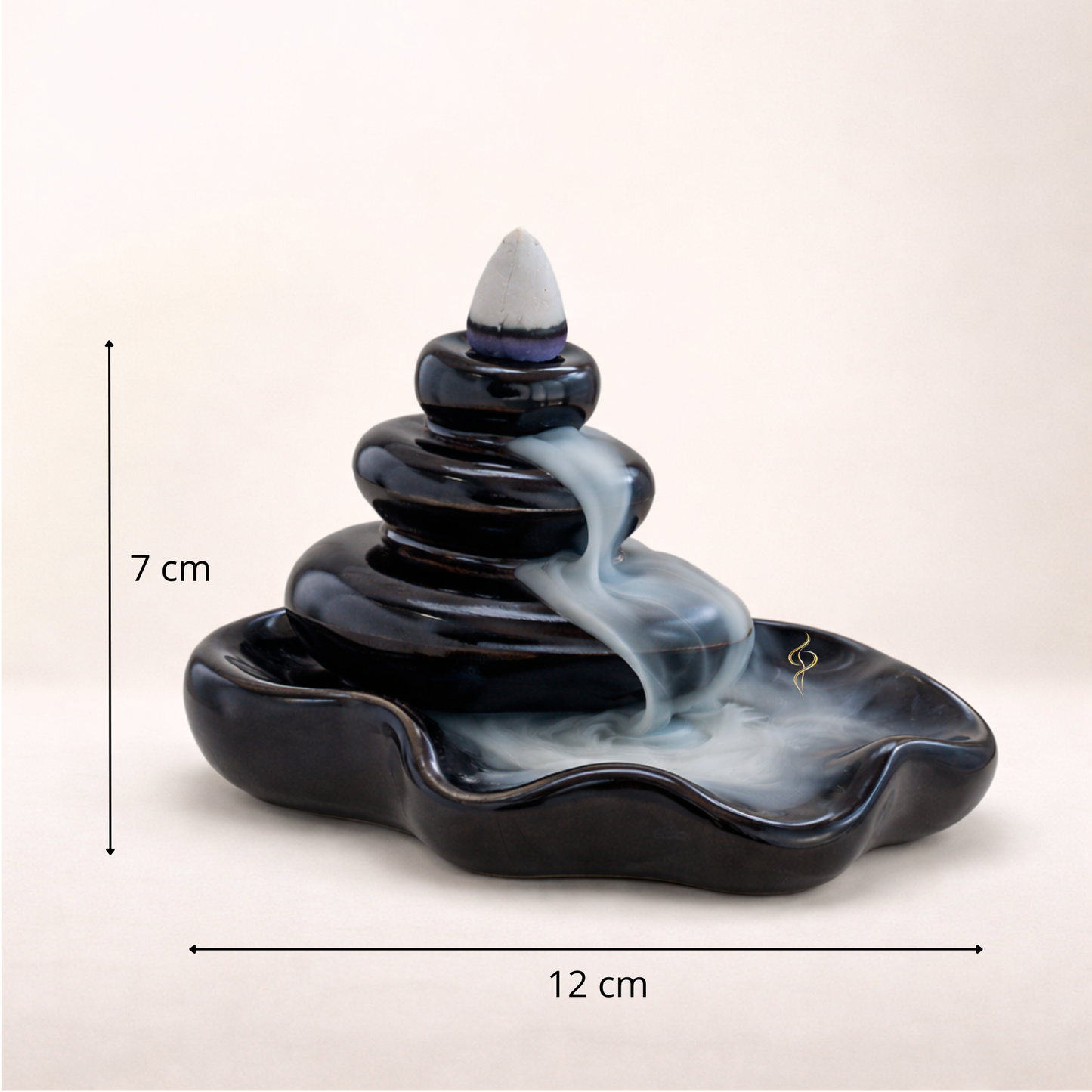 Brûleur d’encens à reflux - Gros cailloux dans la piscine