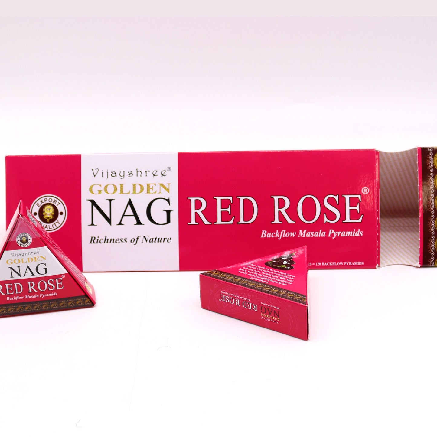 Cones d'encens à reflux Golden Nag – Rose rouge