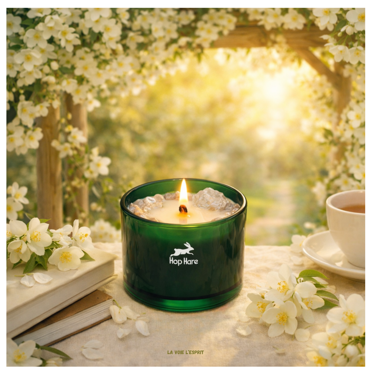 Bougie Fleur Magique en Cristal - Le Lion