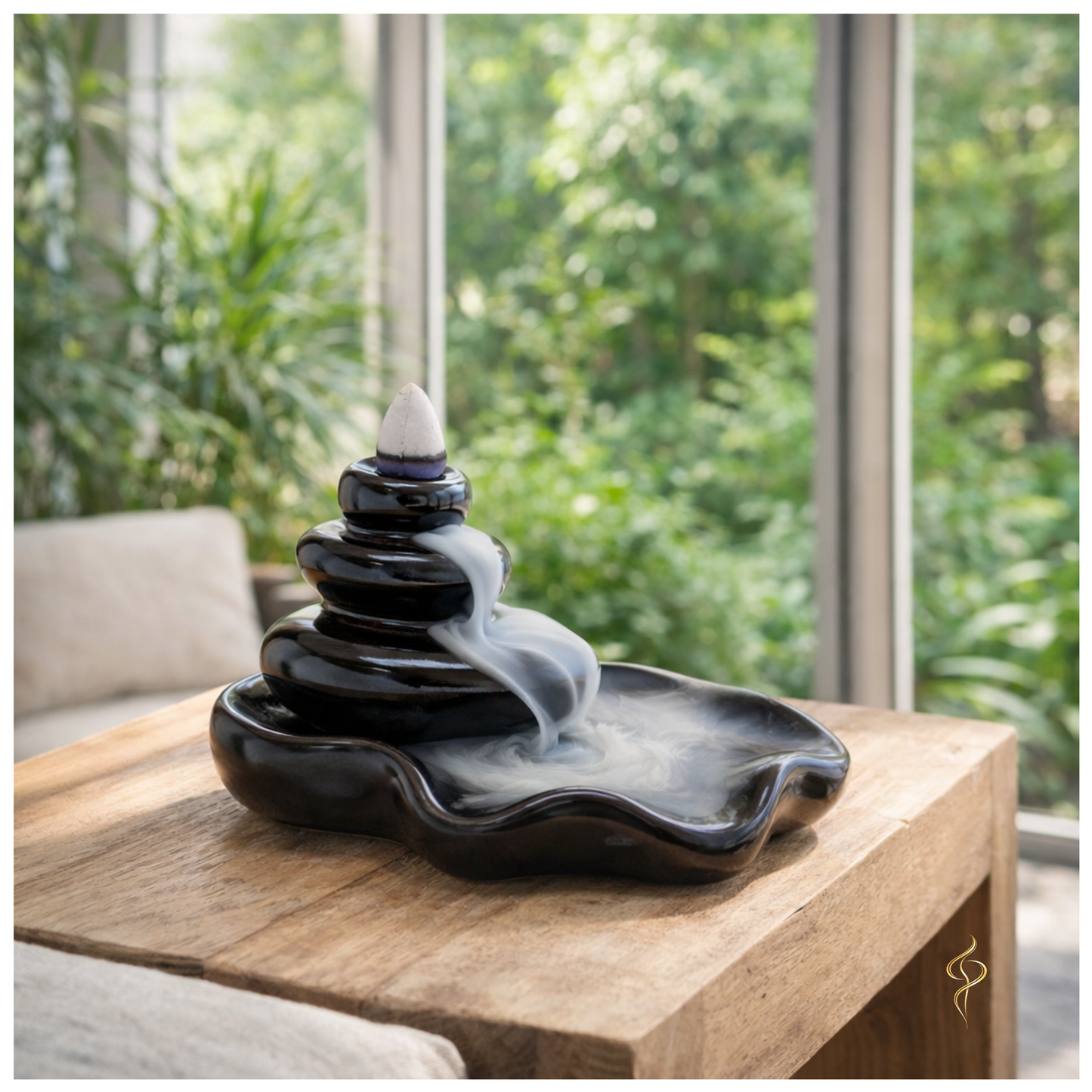 Brûleur d’encens à reflux - Gros cailloux dans la piscine