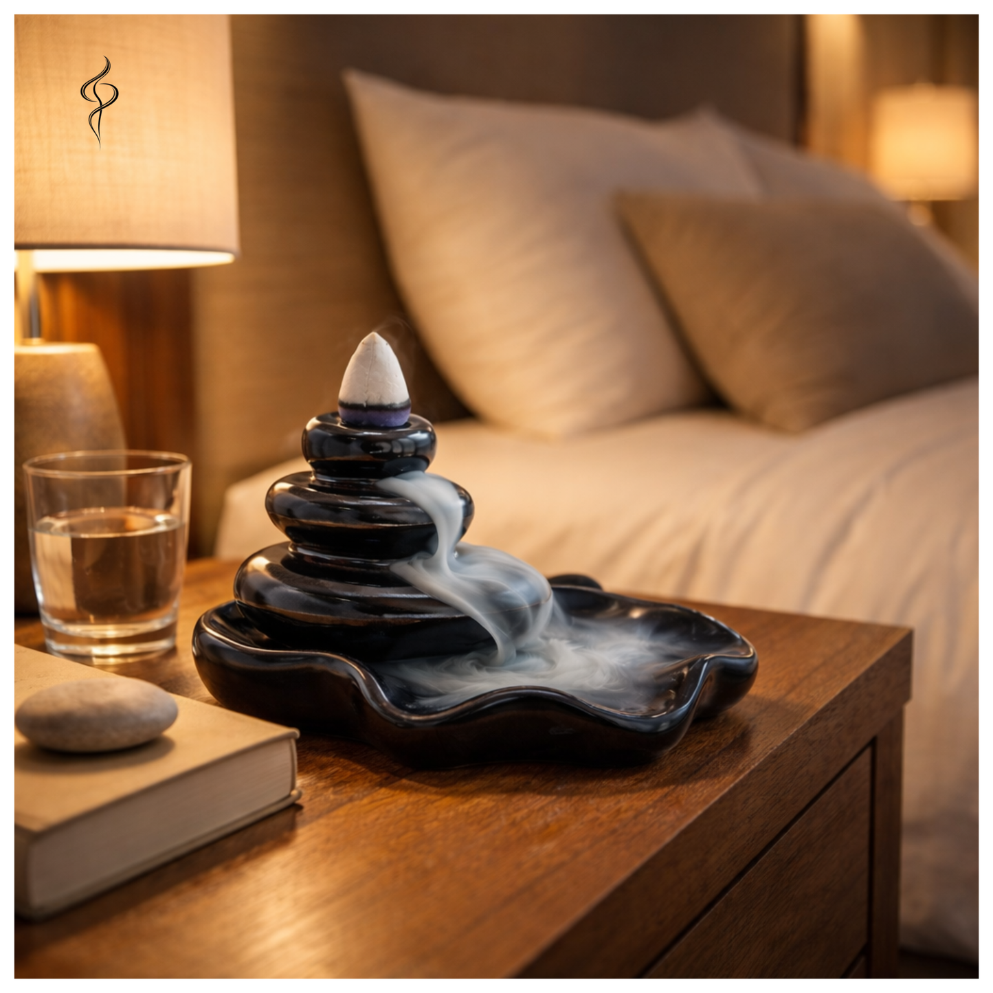 Brûleur d’encens à reflux - Gros cailloux dans la piscine