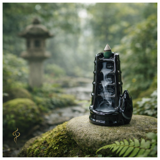 Brûleur d’encens à reflux – Fontaine en bambou fendu