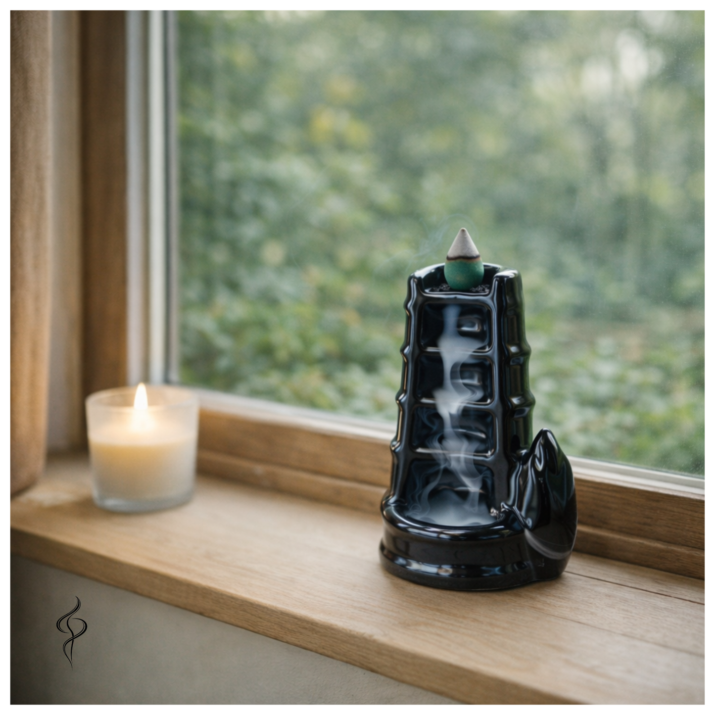 Brûleur d’encens à reflux – Fontaine en bambou fendu