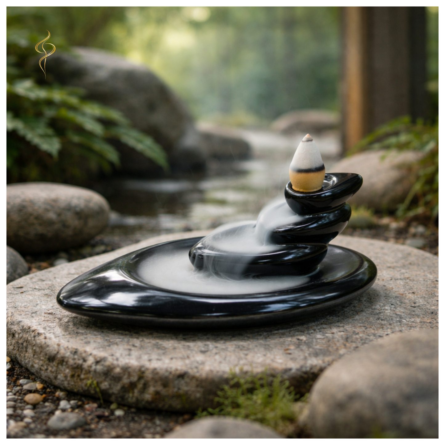 Brûleur d’encens à reflux – Petits cailloux