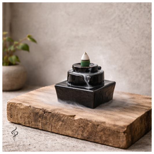 Brûleur d’encens à reflux – Rond à carré
