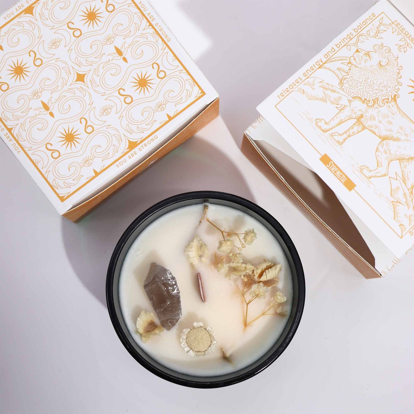 Bougie Fleur Magique en Cristal - Le Lion