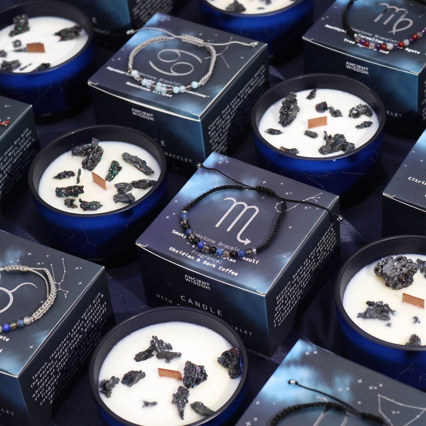 Bougie zodiaque ♊️ Gémeaux avec Bracelet