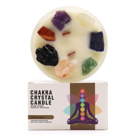Bougie chakra cristaux – Harmonie des 7 chakras