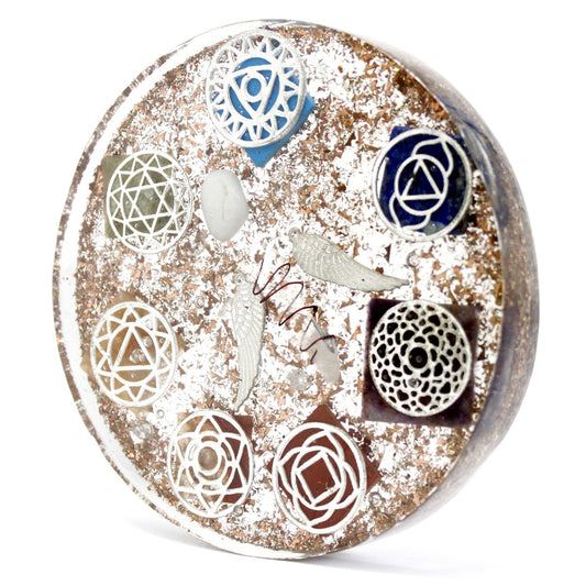 Bloc énergétique en orgonite – Chakra des Anges grand format