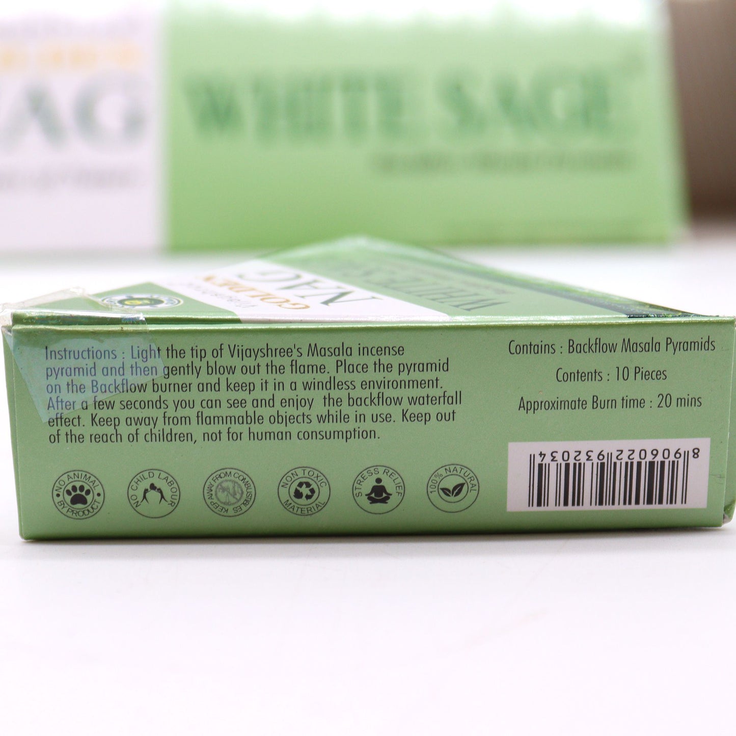 Cônes d’encens à reflux Golden Nag – Sauge blanche