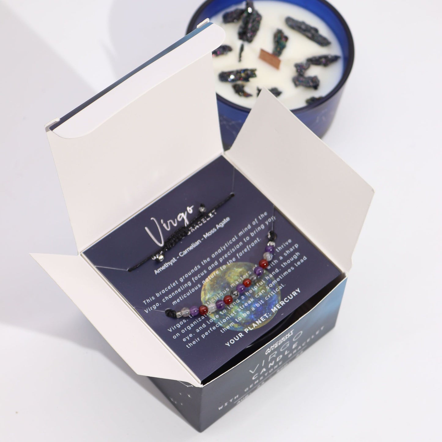 Bougie zodiaque ♍️ Vierge avec bracelet