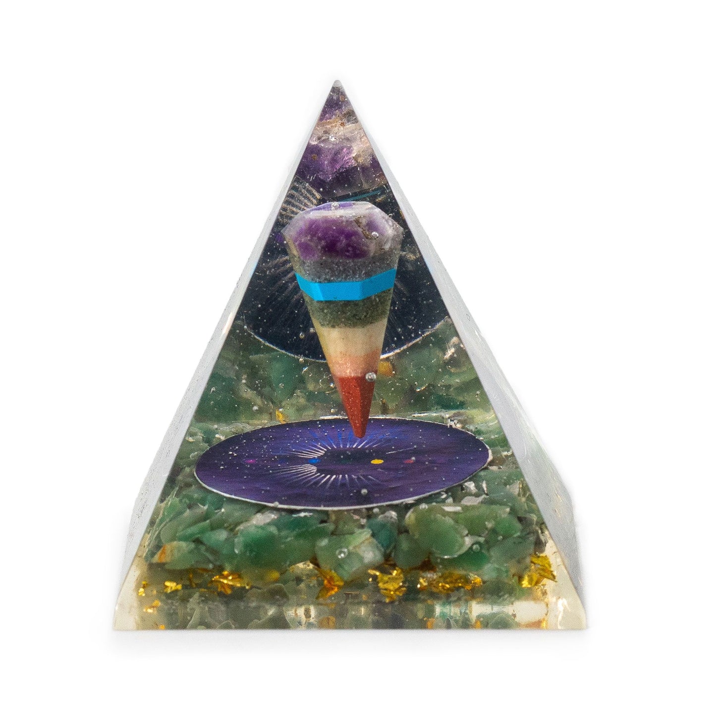 Pyramide d'orgonite - Pendule – Aventurine verte