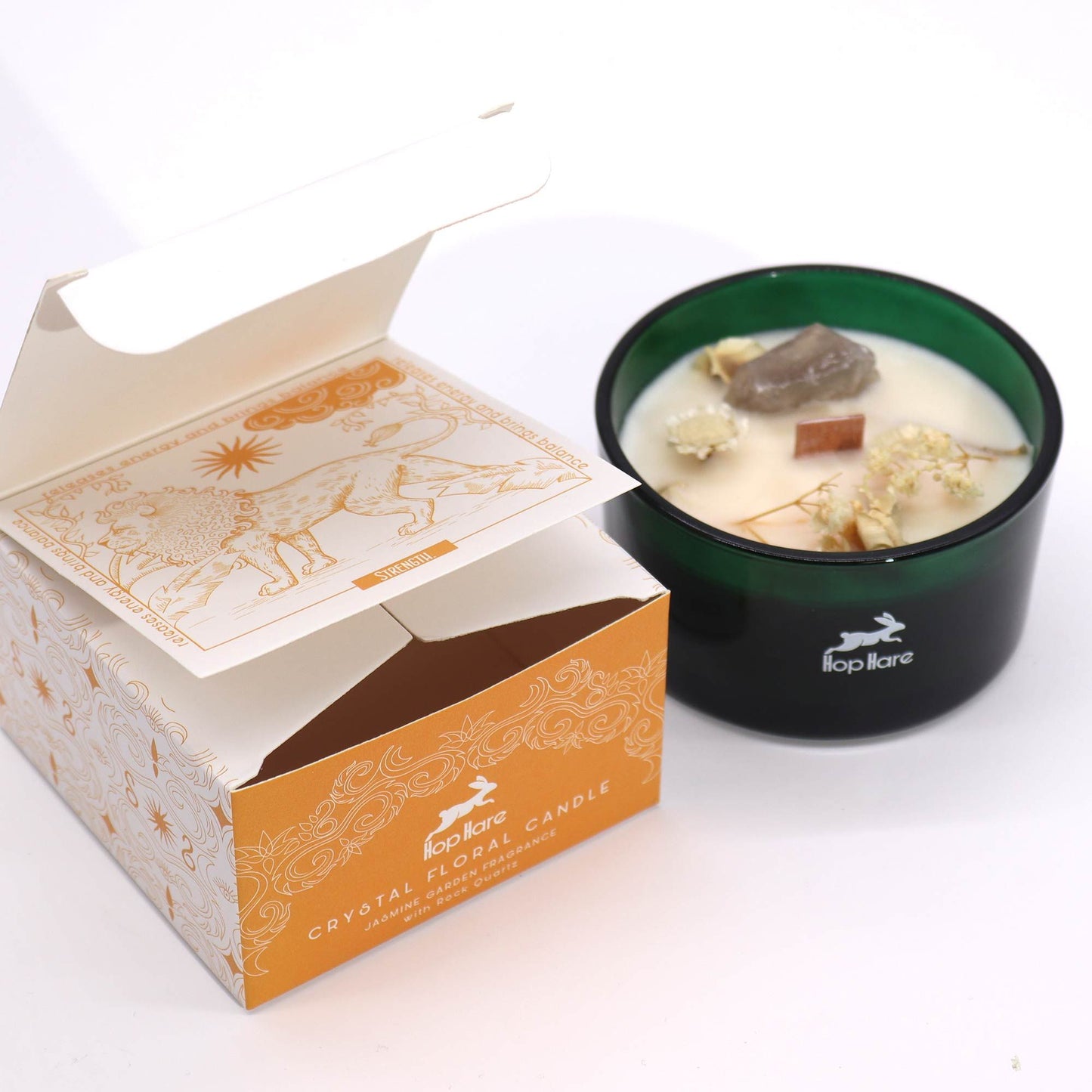 Bougie Fleur Magique en Cristal - Le Lion