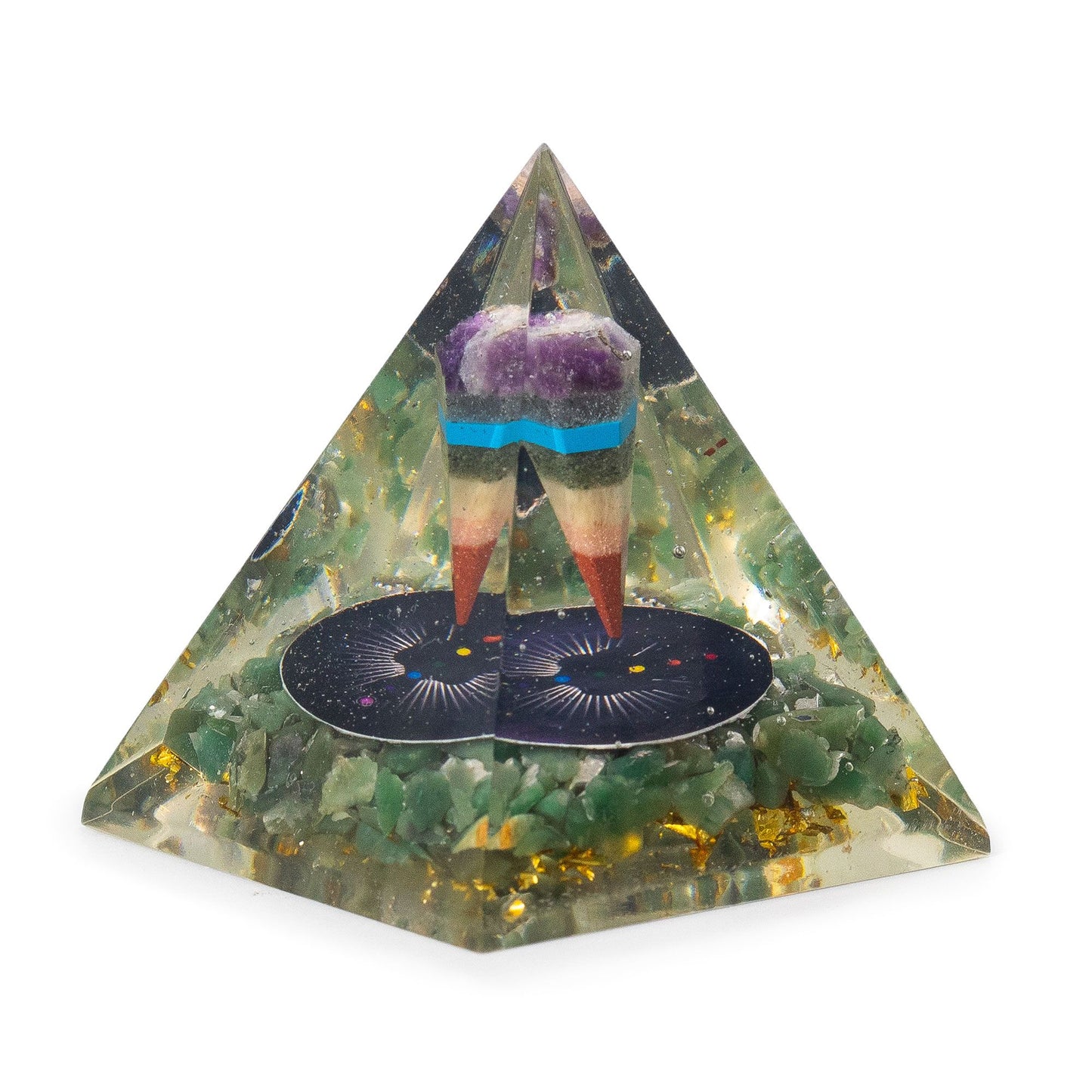 Pyramide d'orgonite - Pendule – Aventurine verte