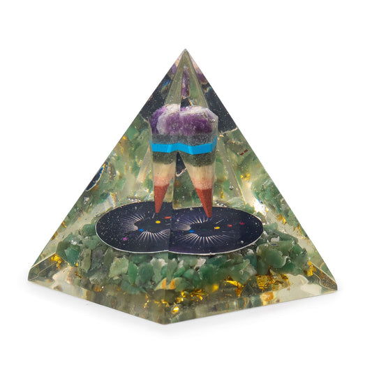 Pyramide d'orgonite - Pendule – Aventurine verte