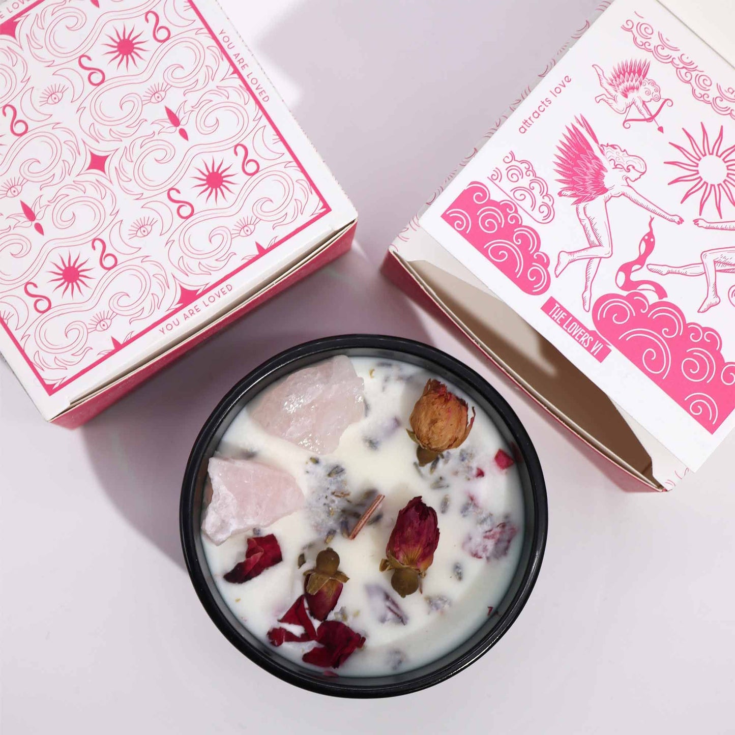 Bougie Fleur Magique en Cristal  - Les Amoureux