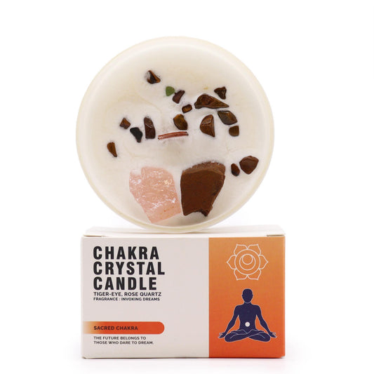 Bougie chakra cristaux – Chakra Sacré (Svadhisthana)