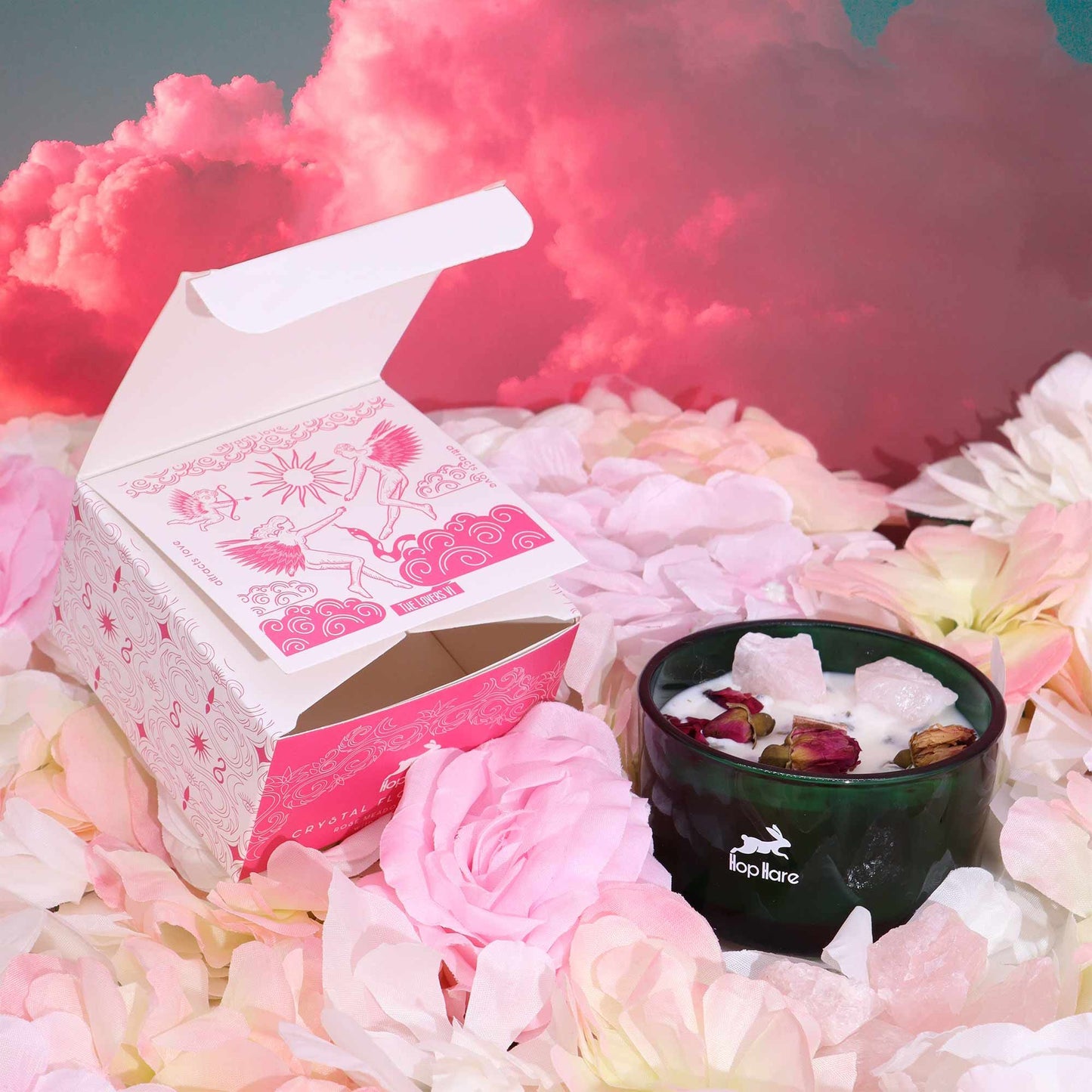 Bougie Fleur Magique en Cristal  - Les Amoureux