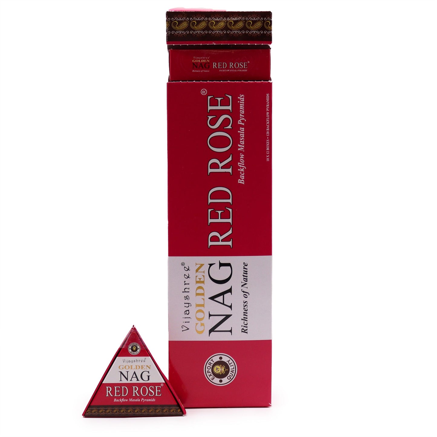 Cones d'encens à reflux Golden Nag – Rose rouge